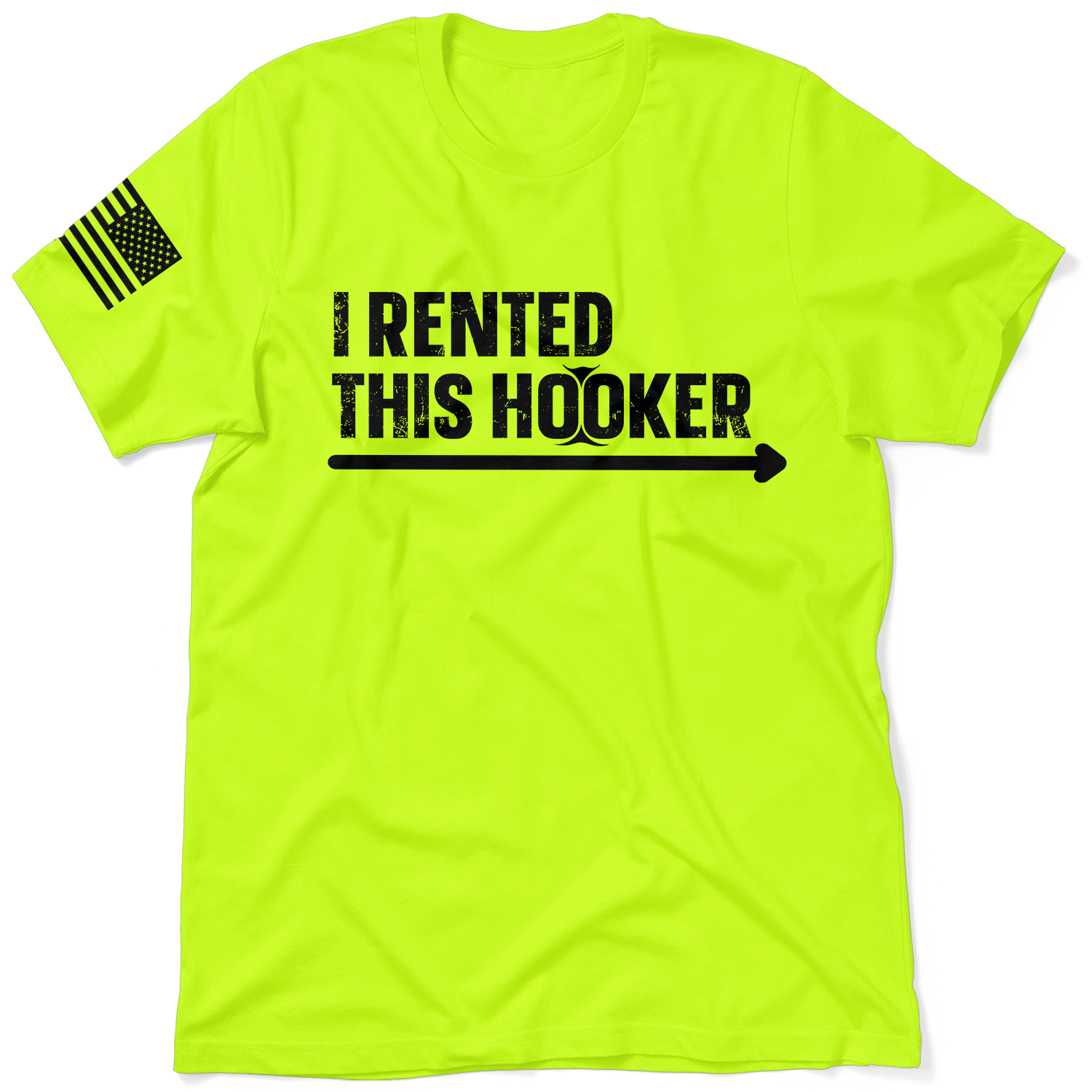 I Rented This Hooker - Safety Yellow Shirts — photo 1 of 3