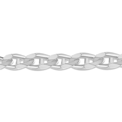 Anchor Mariner Solid White/Yellow/Rose Gold Handmade Bracelet , 15mm, 6.5-10 Inch