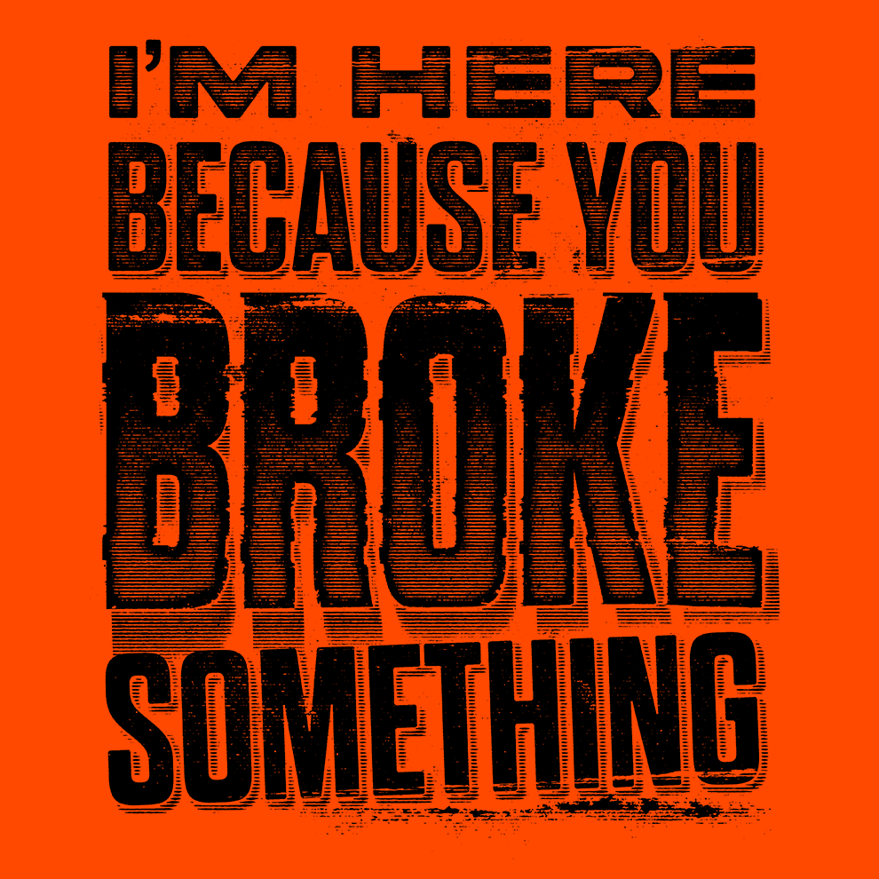 Broke Something - Long Sleeve Hi-Vis T-Shirt — photo 3 of 3