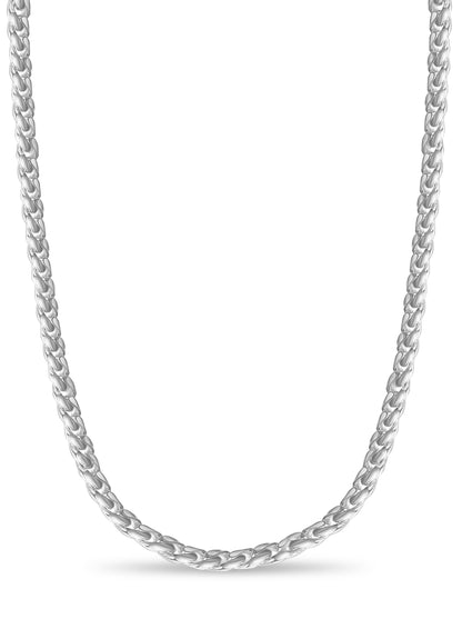 Curb Solid White/Yellow/Rose Gold Handmade Necklace , 13mm, 16-30 Inch