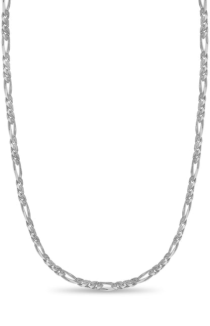 Figaro Solid White/Yellow/Rose Gold Handmade Necklace , 5mm, 16-30 Inch