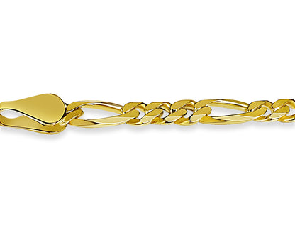 Figaro Solid White/Yellow/Rose Gold Handmade Necklace , 5mm, 16-30 Inch