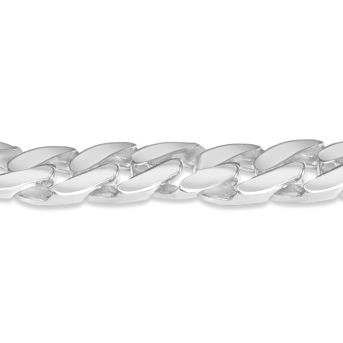 Curb Solid White/Yellow/Rose Gold Handmade Necklace , 16mm, 16-30 Inch