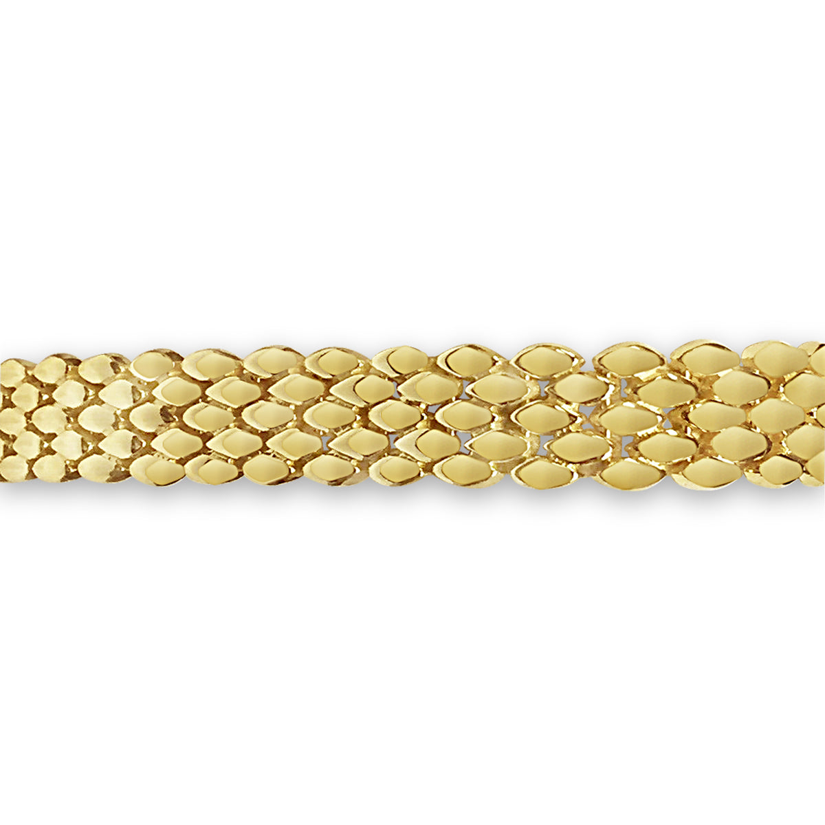 Panther Solid White/Yellow/Rose Gold Handmade Necklace , 12mm, 16-30 Inch