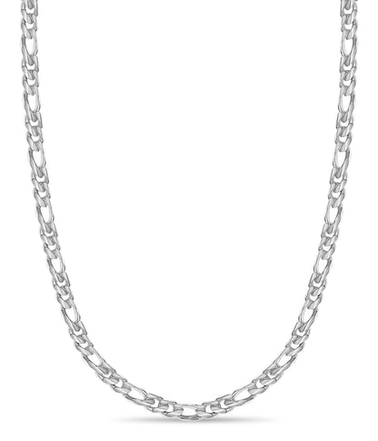 Figaro Solid White/Yellow/Rose Gold Handmade Necklace , 18mm, 16-30 Inch