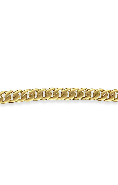Curb Solid White/Yellow/Rose Gold Handmade Bracelet , 10mm, 6.5-10 Inch