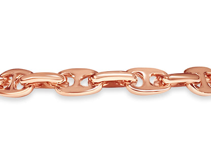 Anchor Mariner Solid White/Yellow/Rose Gold Handmade Necklace , 9mm, 16-30 Inch