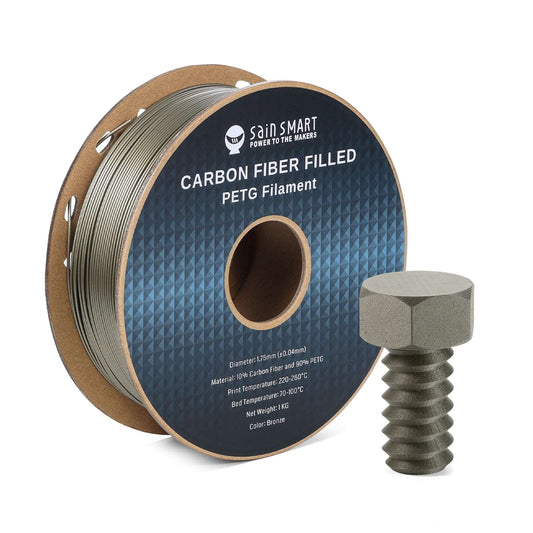 Black, Bronze Carbon Fiber PETG Filament, 1.75mm, Accuracy +/-0.04mm 1KG (2.2lbs) — photo 1 of 10