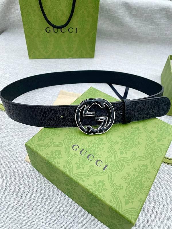 GUCCI Embellished coated-canvas and leather belt 'Black'