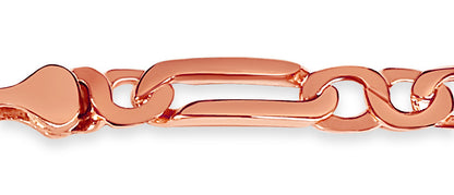 Figaro Infinity Solid White/Yellow/Rose Gold Handmade Bracelet , 6mm, 6.5-10 Inch