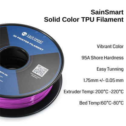 Neon Magenta, Cyberpunk Color TPU 1.75mm Filament 0.8kg/1.76lb — photo 4 of 7