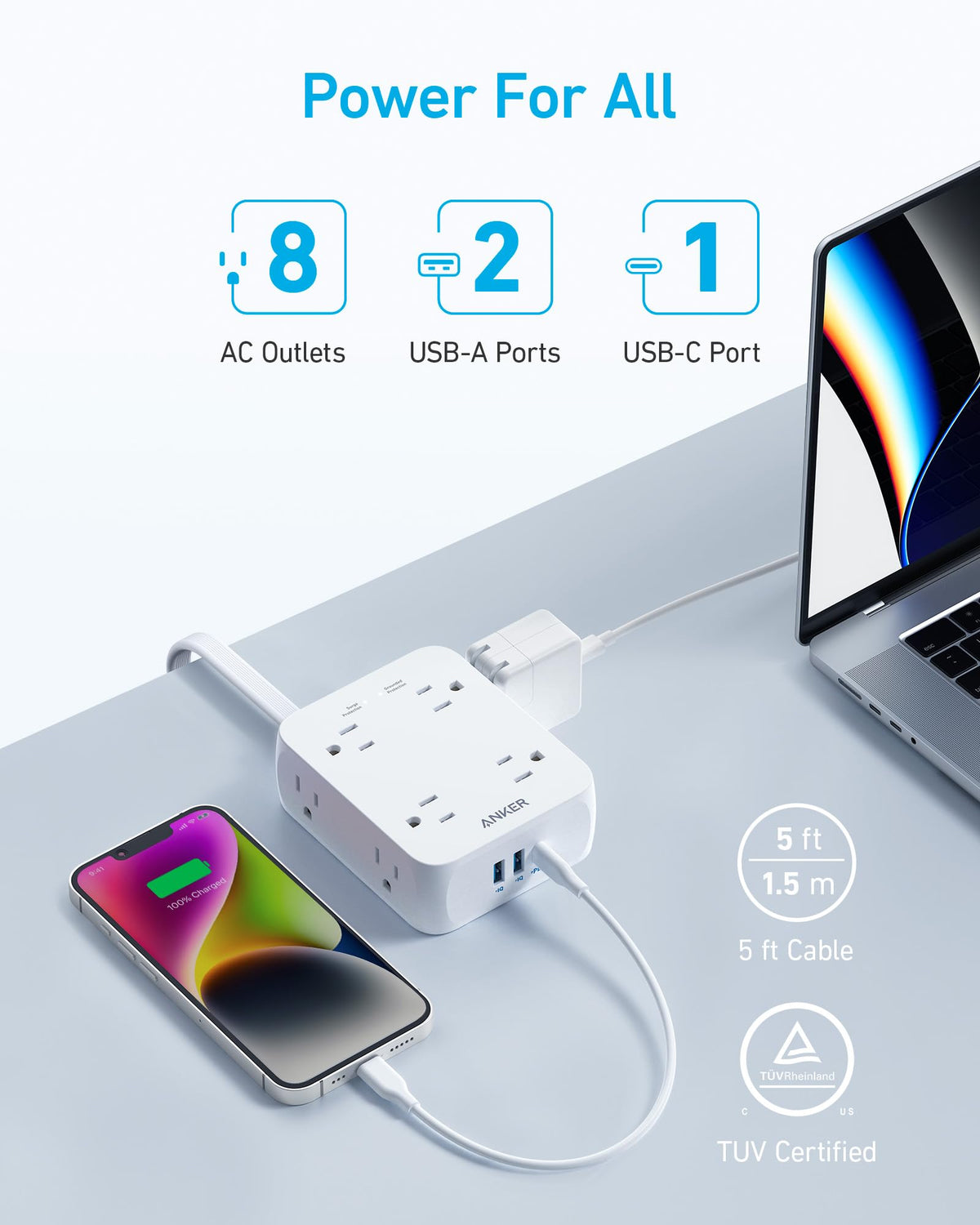 Anker <b>341</b> USB Power Strip — photo 2 of 10