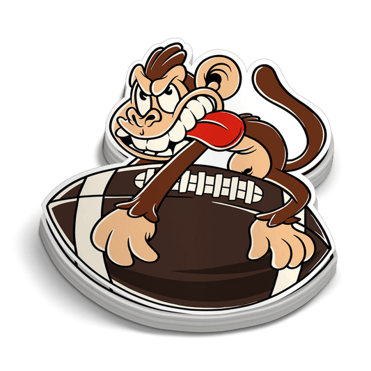 Monkey Football Hard Hat Decal — photo 1 of 2