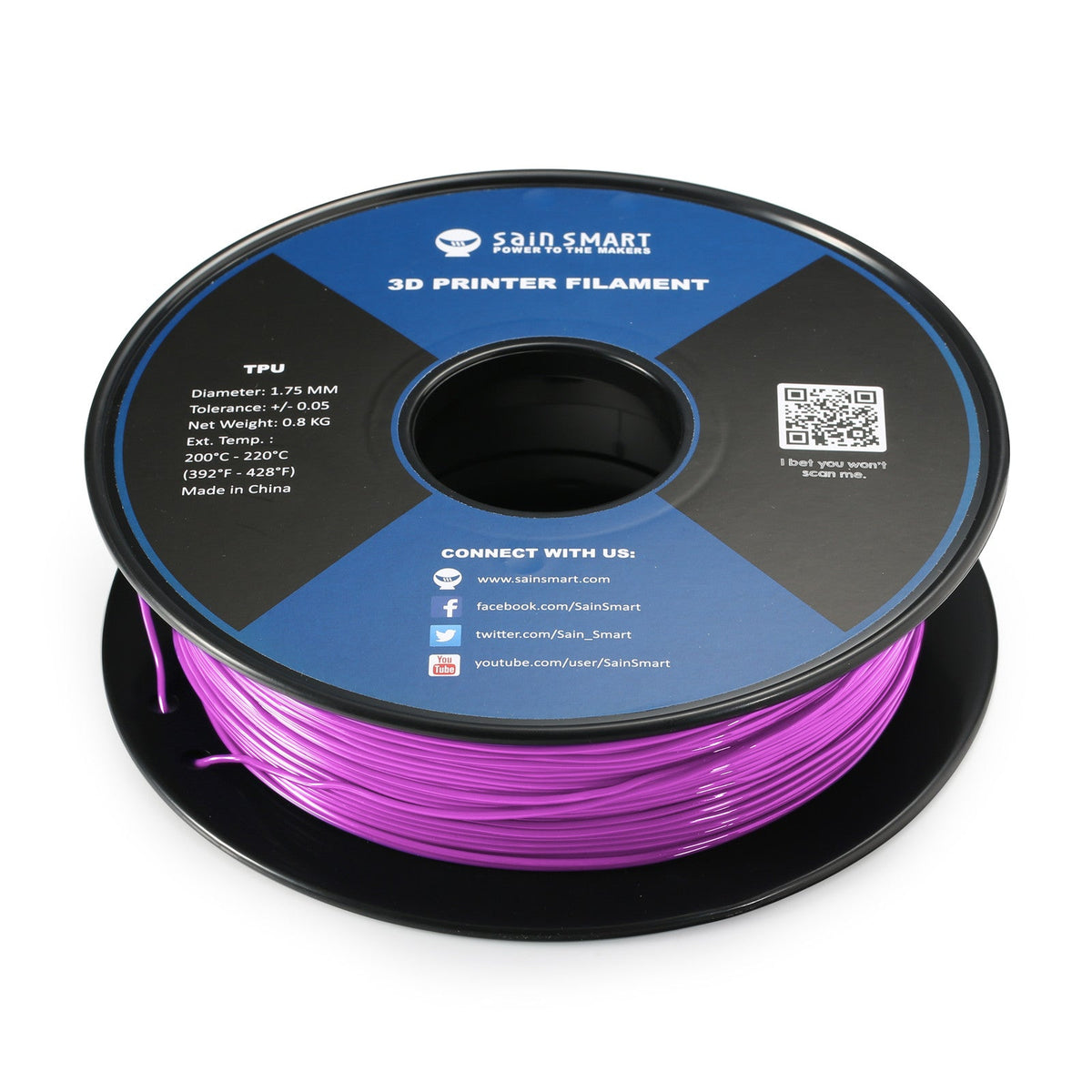 Neon Magenta, Cyberpunk Color TPU 1.75mm Filament 0.8kg/1.76lb — photo 5 of 7