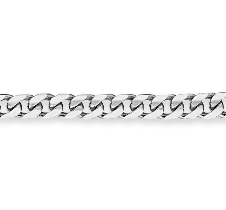 Miami Cuban Solid White/Yellow/Rose Gold Handmade Bracelet , 7mm, 6.5-10 Inch