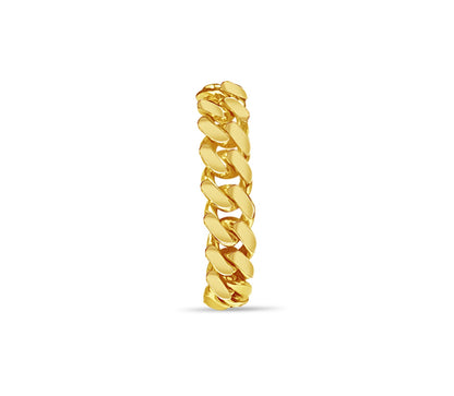 Miami Cuban Solid White/Yellow/Rose Gold Handmade Bracelet , 10mm, 6.5-10 Inch
