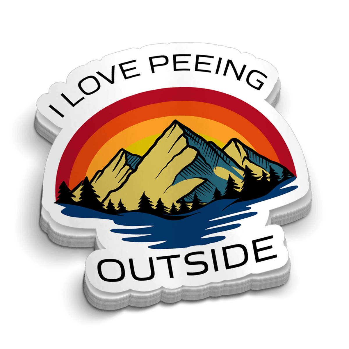 Peeing Outside Hard Hat Decal — photo 1 of 2