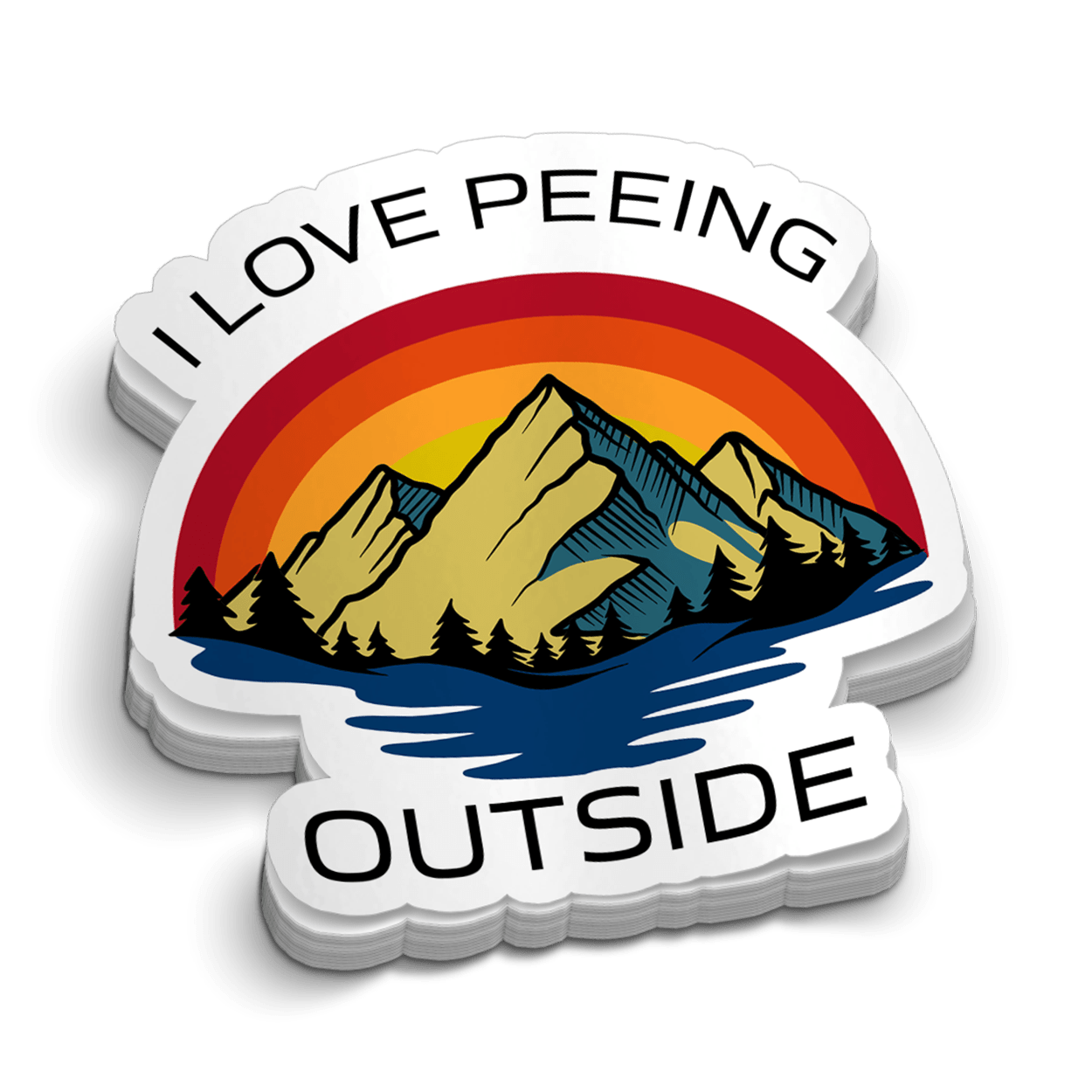Peeing Outside Hard Hat Decal — photo 1 of 2