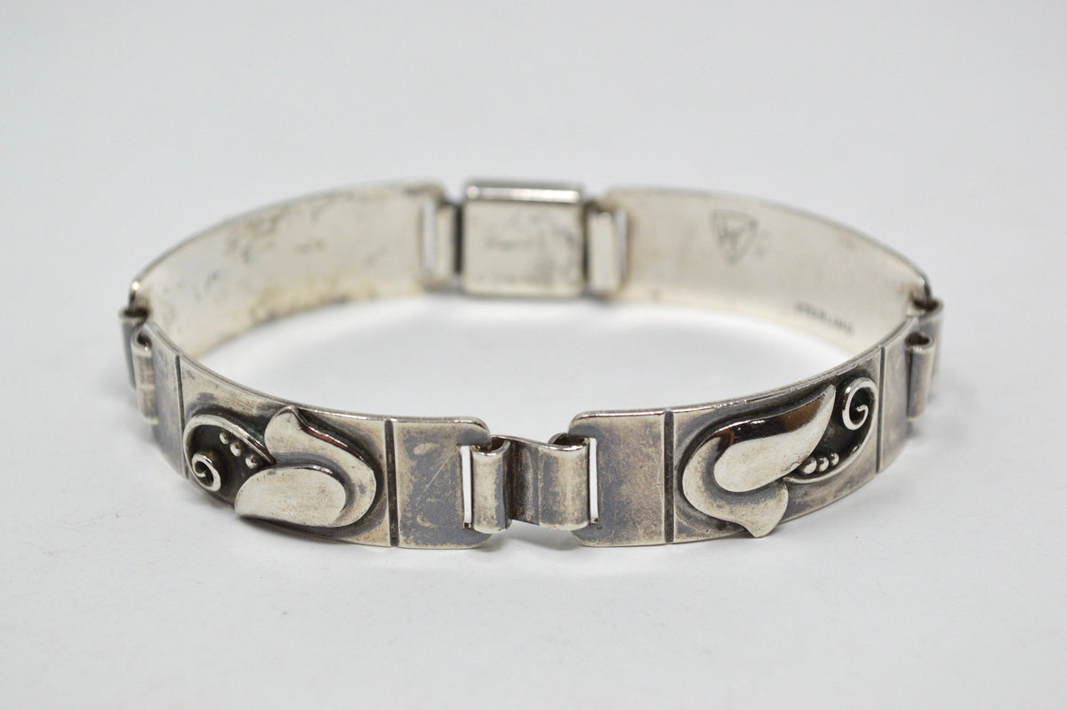 Rare Vintage Laurence Foss Modernist Sterling Silver Bracelet - Georg Jensen