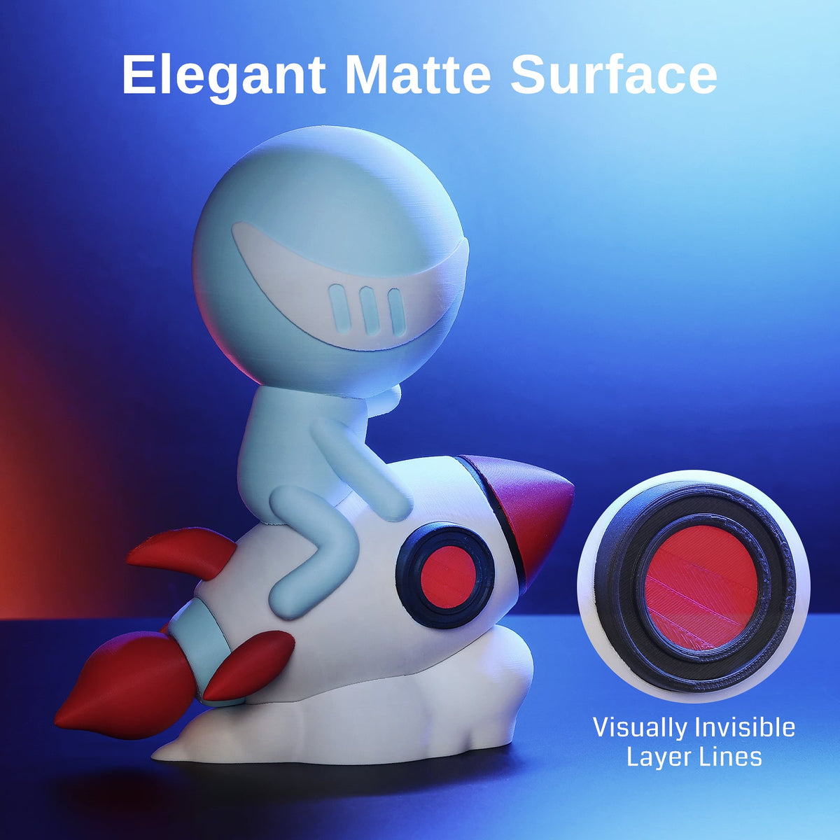 GT-3 High Speed Matte PLA Filament 1.75mm, 1KG, ±0.02mm, Black/White/Teal/Mint/Red/Grey — photo 2 of 10