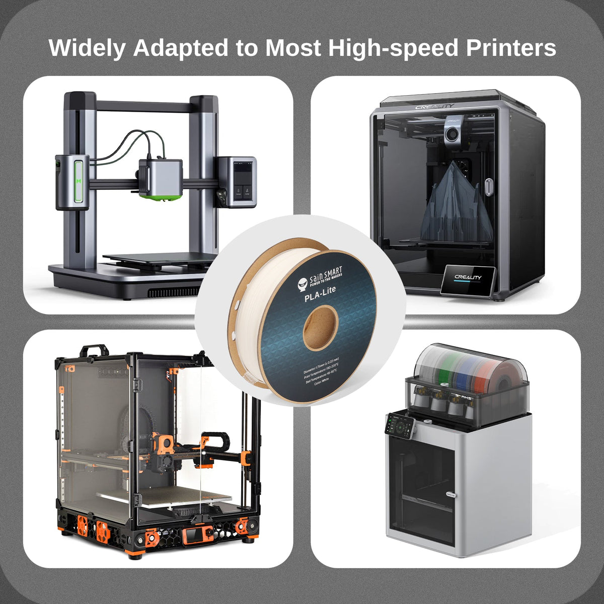GT-3 High Speed PLA-Lite Filament 1.75mm, 1KG, ±0.03mm, Black/White — photo 5 of 10