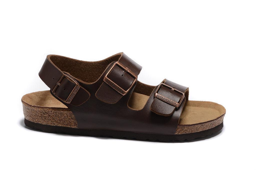 Birkenstock Milano Birko-Flor Sandals 'Dark Brown'
