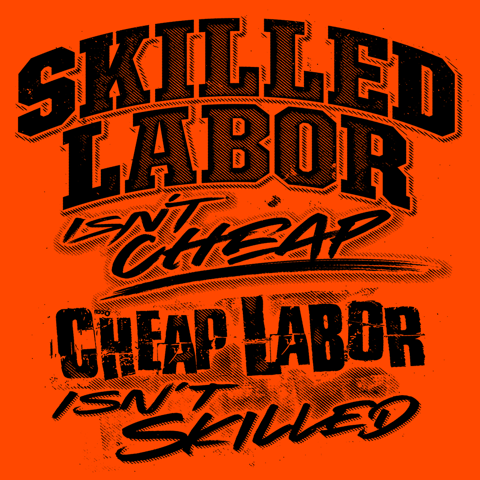Skilled Labor - Safety Yellow T-Shirt — photo 2 of 3