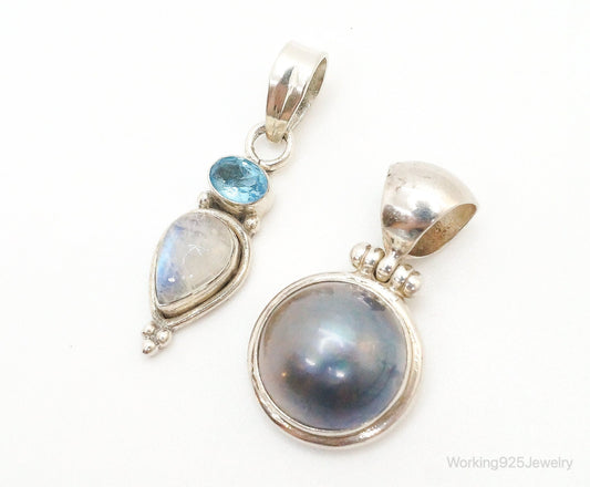Vintage Multi Gem Sterling Silver Pendants — photo 1 of 7