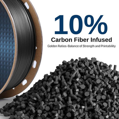 Carbon Fiber ASA Filament, 1.75mm Black, UV & Weather Resistant, Fit for Outdoor Functional Parts, 1kg, Accuracy +/- 0.04 mm — photo 4 of 6