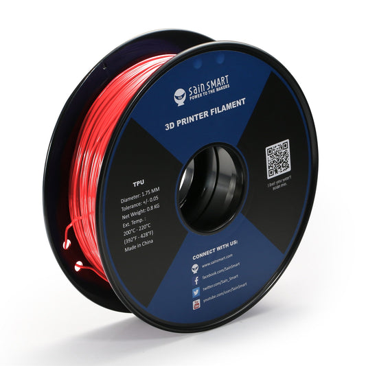 Neon Scarlet, Cyberpunk Color TPU 1.75mm Filament 0.8kg/1.76lb — photo 1 of 7