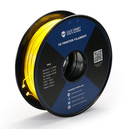 Neon Yellow, Cyberpunk Color TPU 1.75mm Filament 0.8kg/1.76lb — photo 1 of 7