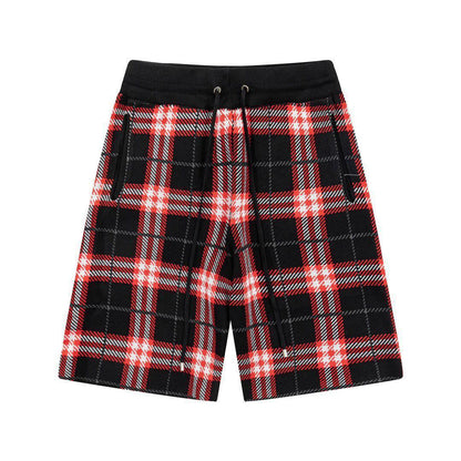 Burberry Men's Striped Cotton Knit Basketball Shorts 'Black/Red'