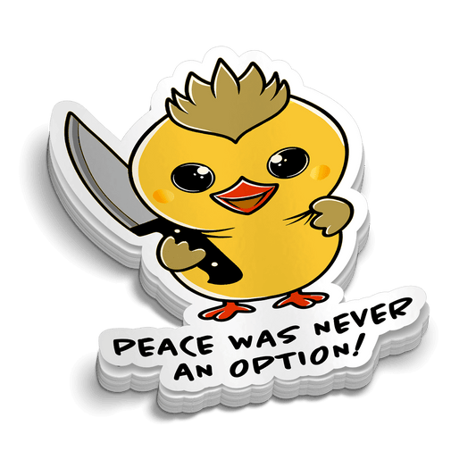 Peace Was Never An Option Hard Hat Decal