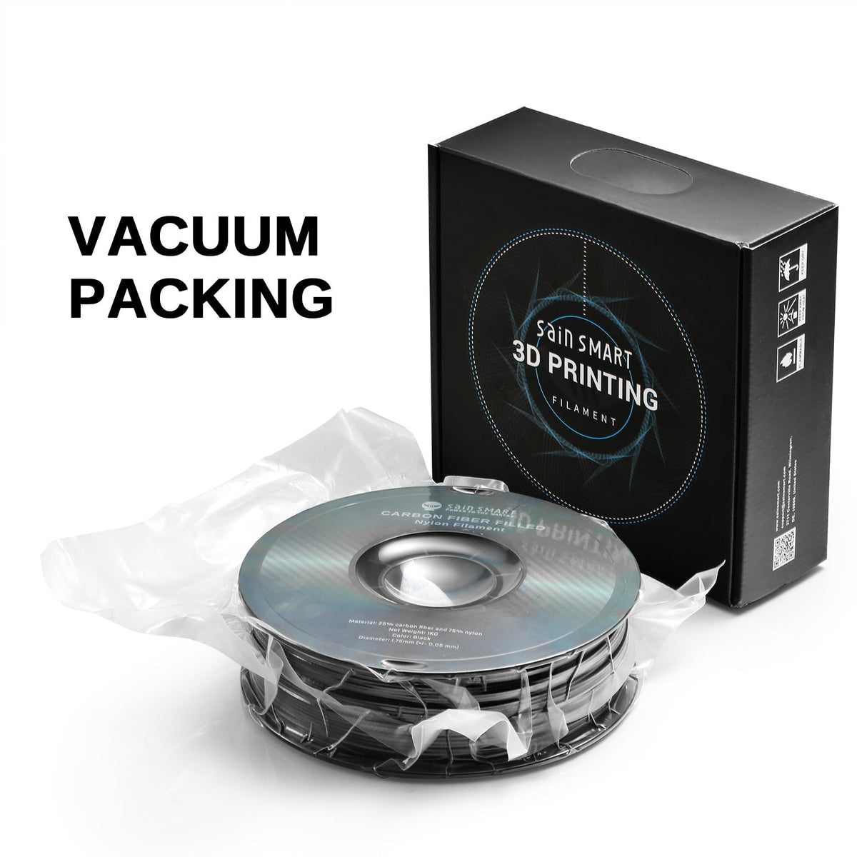 [Open Box] Nylon+ Carbon Fiber Filament 1.75mm 1kg/2.2lb, Black — photo 7 of 7