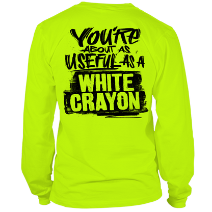 White Crayon - Long Sleeve Hi-Vis T-Shirt — photo 1 of 3