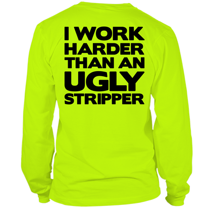 Work Harder - Long Sleeve Hi-Vis T-Shirt — photo 1 of 3
