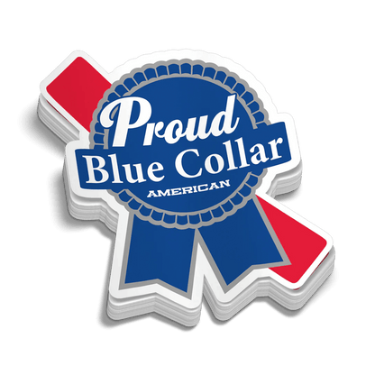 Proud Blue Collar Hard Hat Decal — photo 1 of 2