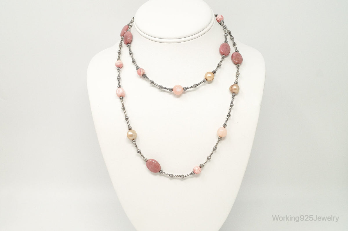 Southwestern Carolyn Pollack Relios Multi Gem Sterling Silver Necklace