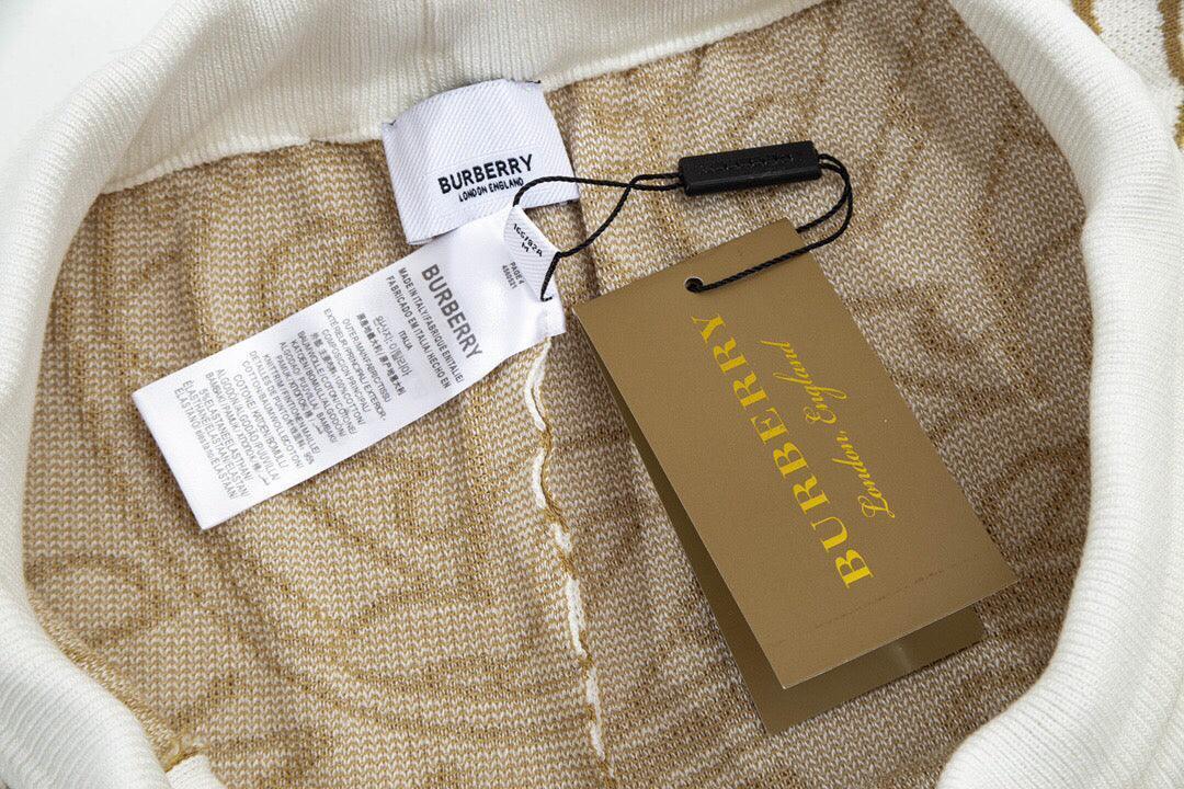 Burberry Men's Striped Cotton Knit Basketball Shorts 'Beige'