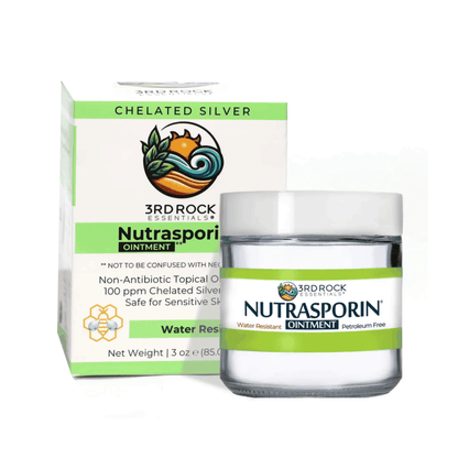 Nutrasporin® - 3oz JAR - All Natural First Aid Ointment 100ppm Silver Gel (Water Resistant)