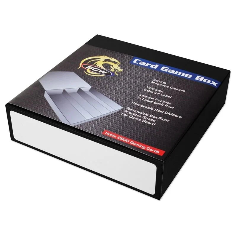 Card Game Box - 3 Row - Black with White — photo 1 of 4