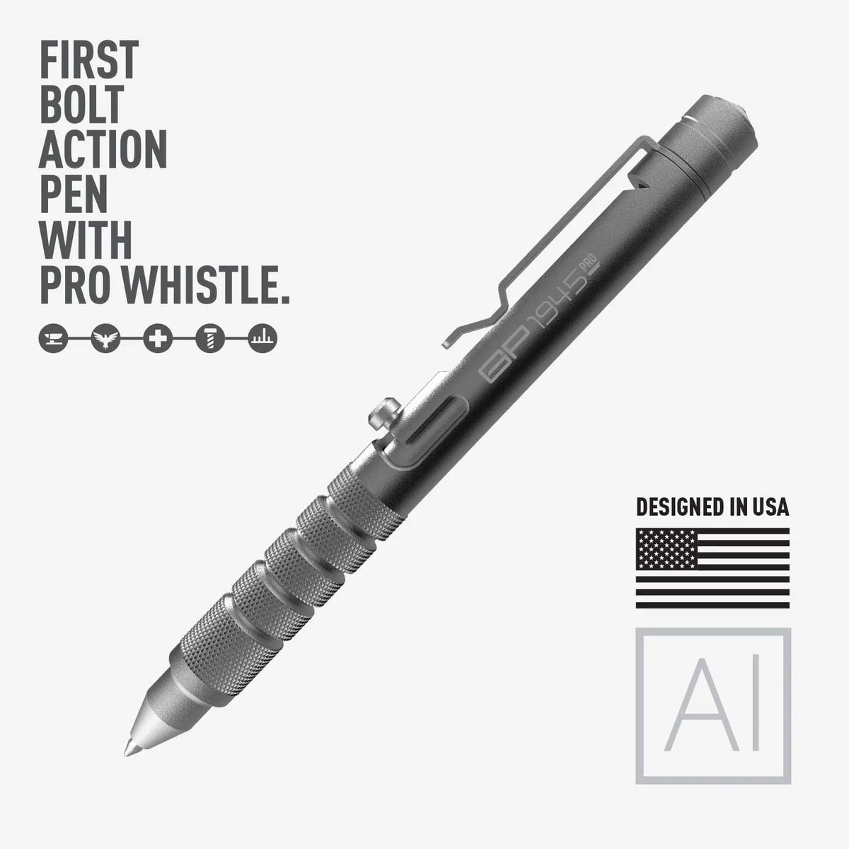GP 1945 Bolt-Action Pen PRO — Titanium & Aluminum EDC
