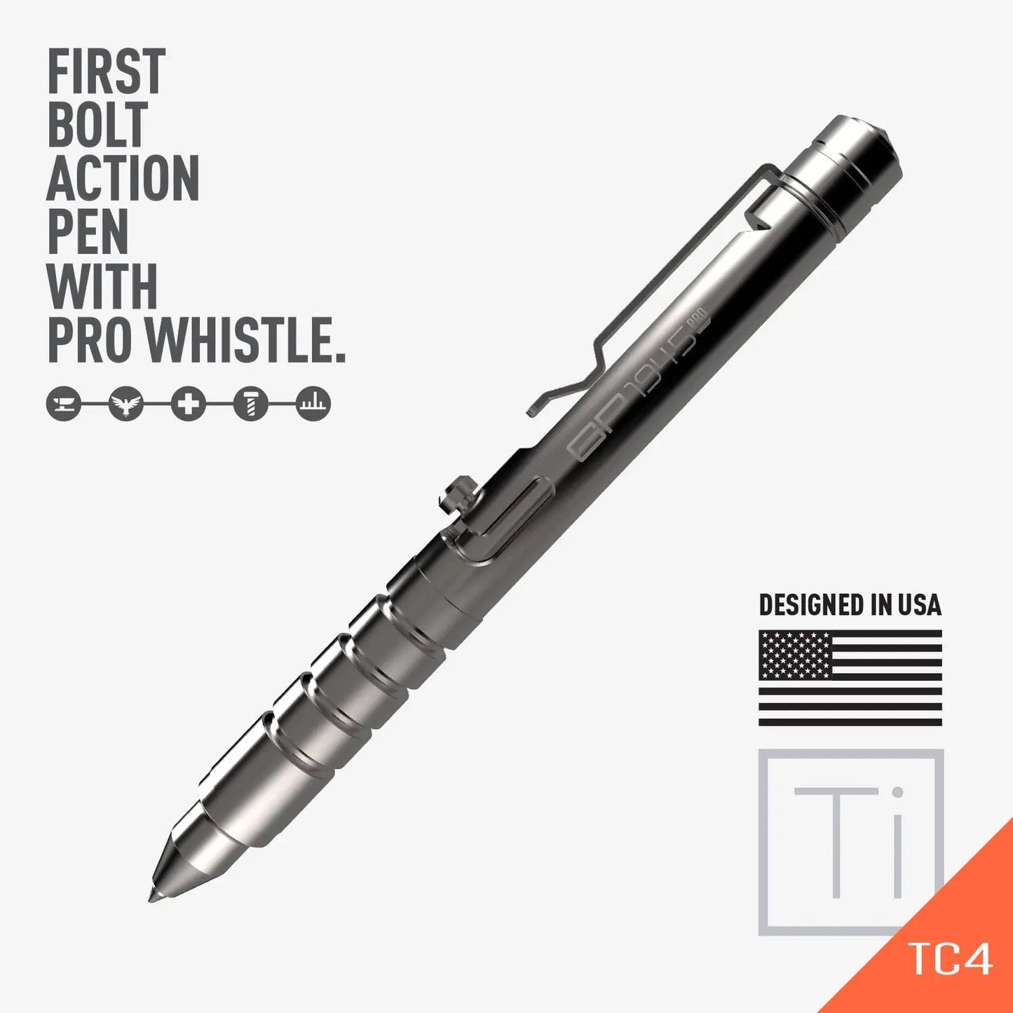 GP 1945 Bolt-Action Pen PRO — Titanium & Aluminum EDC