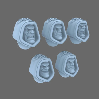 Arthurian Knights V10 Hooded Faithful Heads