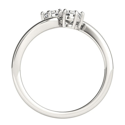 Solitaire Two Stone Diamond Ring in 14k White Gold (1/2 cttw) — photo 2 of 6