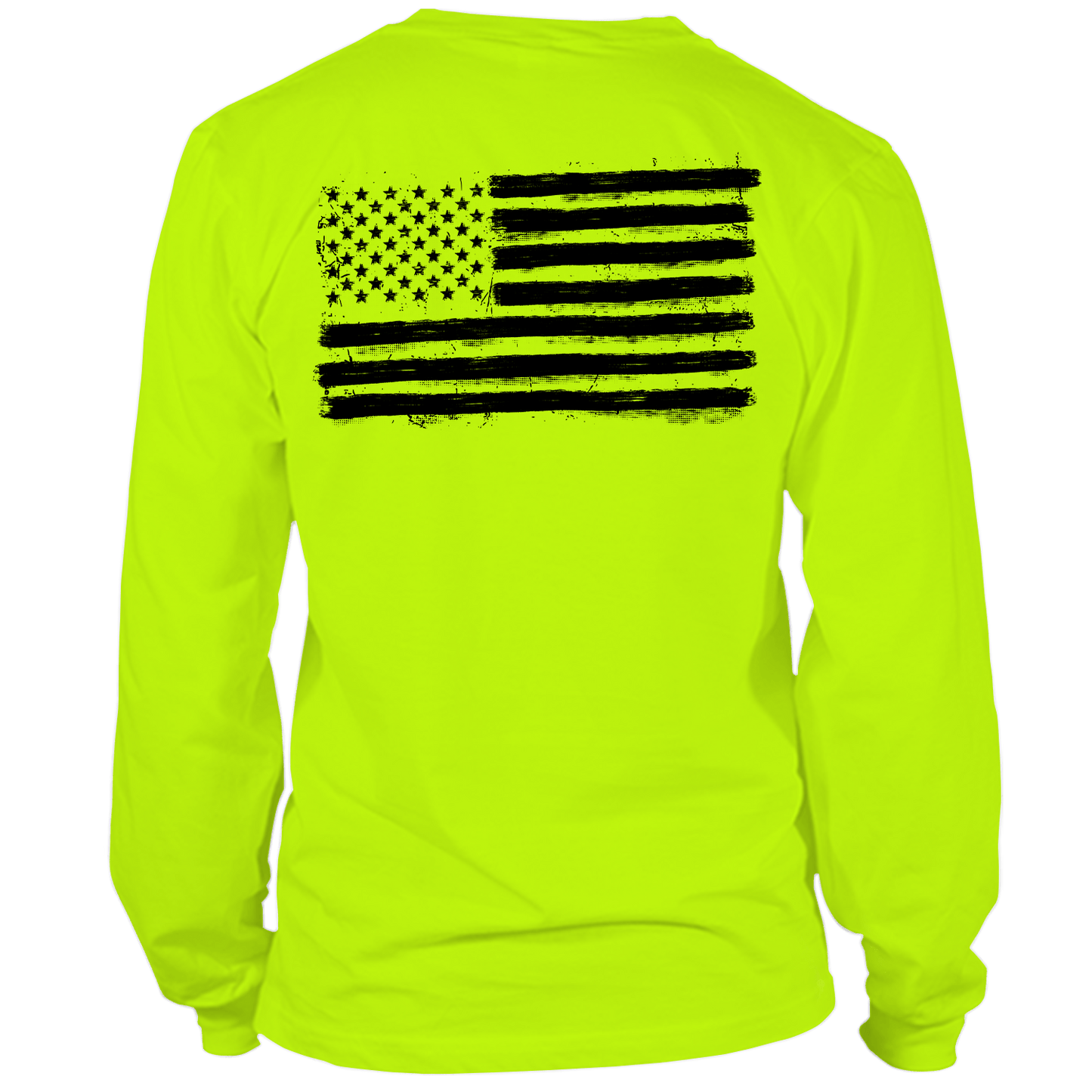 Old Glory - Long Sleeve Safety Yellow Hi-Vis T-Shirt — photo 1 of 2