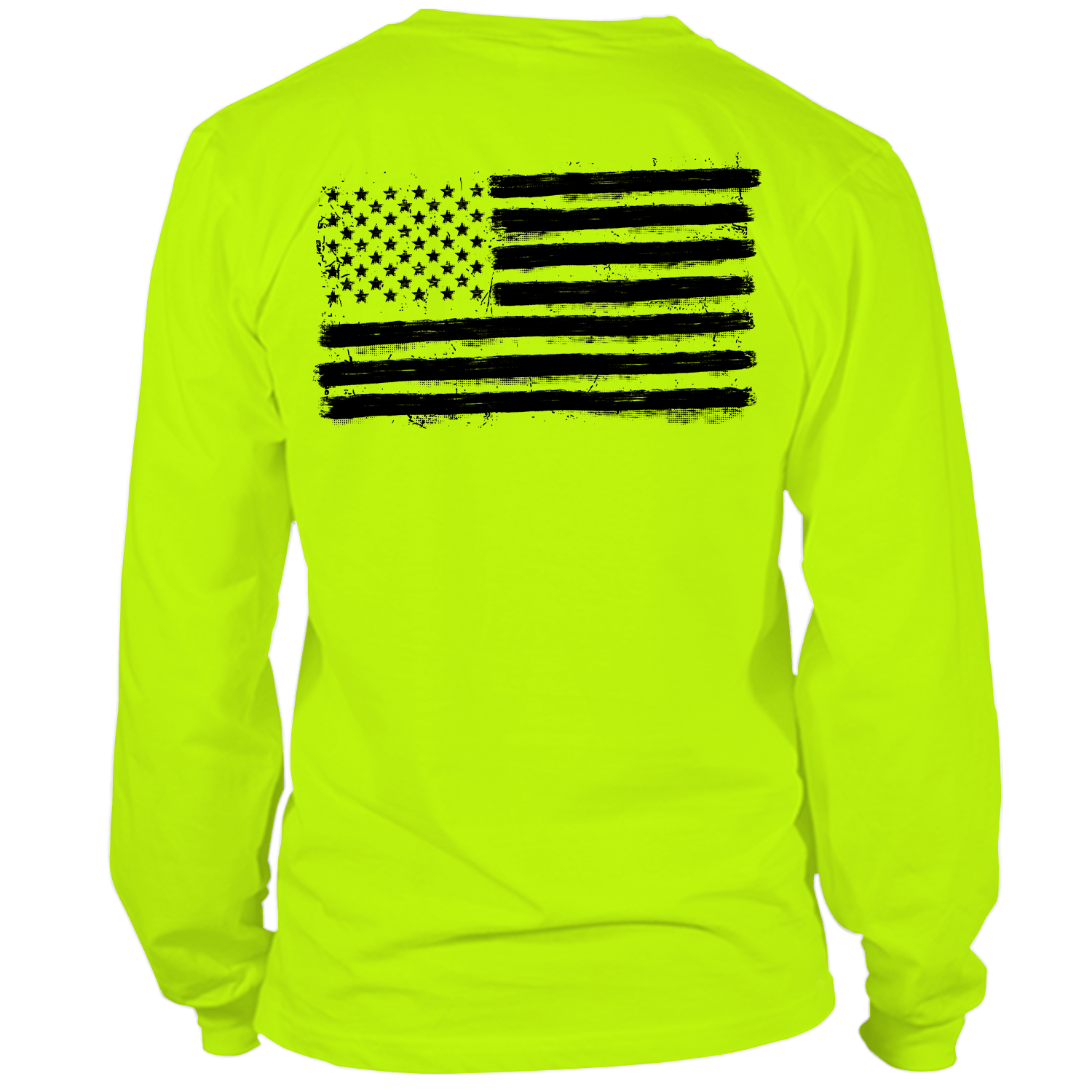 Old Glory - Long Sleeve Safety Yellow Hi-Vis T-Shirt — photo 1 of 2