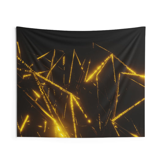 gold mountain frame [perspective melt] art tapestry