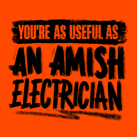 Amish Electrician - Long Sleeve Safety Yellow Hi-Vis T-Shirt — photo 2 of 2