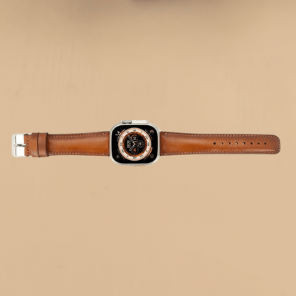 Apple Watch Rustic Brown Leather Strap - Boston